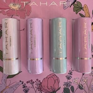 Tahari 4-Piece Lip Balm Set | Honey • Vanilla • Peony • Strawberry | Sealed Pack